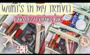 What's in my TRAVEL Makeup & Skincare Bag Fall 2019 #packwithme [Roxy James] #travelmakeupbag
