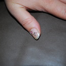 Stamping Nail With A Rhinestone