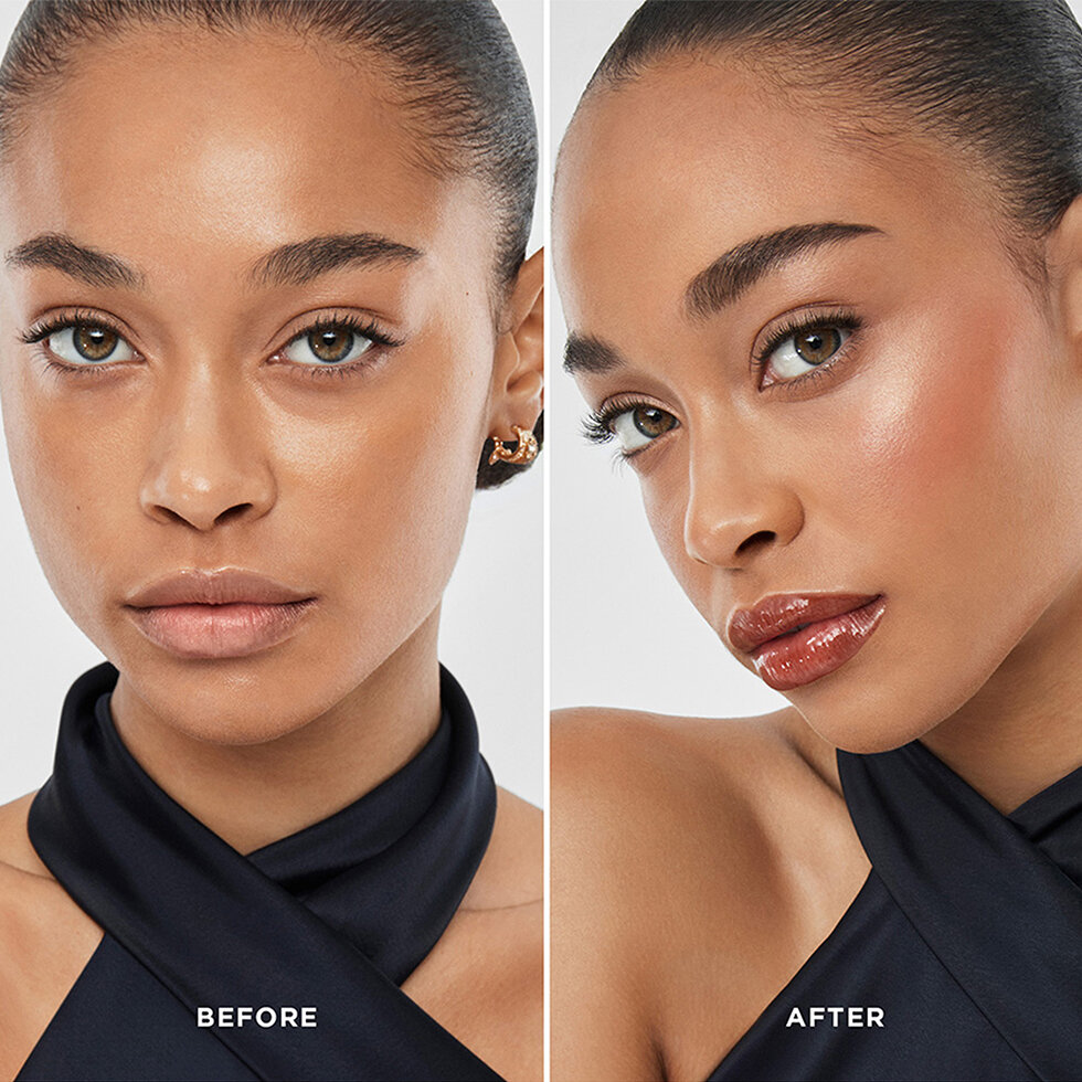Model with Before-After Looks using the Fox Palette