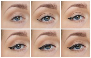 This is my step by step tutorial on how to do perfect eyeliner using @eyeko Eye Do Liner 

1)Here I've only used Eyeshadow

2) Begin to point out where your wing Should go. Follow your lower lash line up to The end of your Brow would be.
Make a straight line right there.....To make it easier too have a straight line is to use teip

3) Draw from that line back to your upper lash line and make a bit of a triangle.

4) From your inner corner, draw a thin line across the lid closest to your lashline back to the wing.

5) Here's the tricky part. To make it look nice and even.
Use small strokes to conquer your eyeliner 

6) And Your all done!!