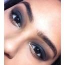 NYE smoky eye with a touch of Gold 
