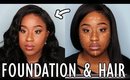 GET READY WITH ME: QUICK MAKEUP AND HAIR TUTORIAL ft CocoBlackHair.com