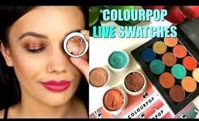 NEW COLOURPOP Shadows LIVE SWATCHES!