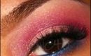 Fun Valentine's Pink & Blue look. makeup tutorial