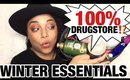 100% DRUGSTORE WINTER ESSENTIALS for HIGH POROSITY NATURAL HAIR + SOME DISAPPOINTMENTS || MelissaQ