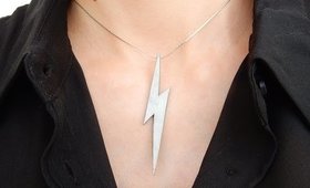 Lightening Bolt Clay Necklace (Carrie Bradshaw´s Inspired)