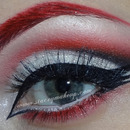 Red cut crease with triple wing
