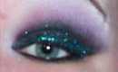 Purple and Turquoise Glitter Eyeshadow Tutorial