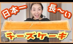 日本一長いチーズケーキが本当に長過ぎて冷蔵庫に入らない！！【お取り寄せレポ】