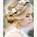 prom, beauty, hair, flowers, updo, braid