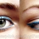 Blue eyeliner