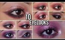 10 EYE MAKEUP LOOKS Using 1 Palette PAC Ultimate Shadowbox MAUVE | Stacey Castanha