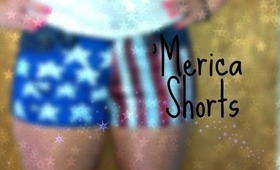 DIY: American Flag High Waisted Shorts
