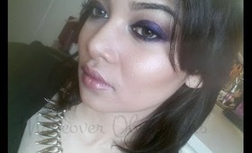 Valentine's day makeup (Dark Purple smokey eye)