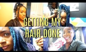 COME WITH ME TO MY HAIR APPOINTMENT! | MAINTAINING COLORED LOCS