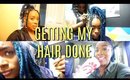 COME WITH ME TO MY HAIR APPOINTMENT! | MAINTAINING COLORED LOCS