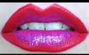 Red n' Purple Glitter Gradient Lip Art ft Eye Kandy