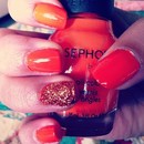 Orange Nails 
