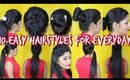 10 Easy Hairstyles For Everyday | SuperPrincessjo