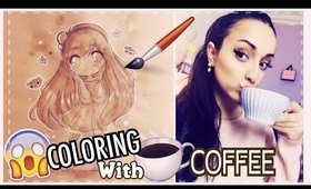 😨 CHALLENGE || COLORING WITH COFFEE ?? ☕️