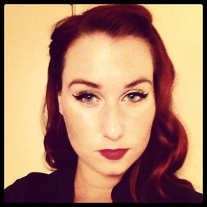 My first time trying to do 40s style pin up hair.