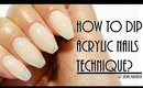 How To Dip Acrylic Nails Technique