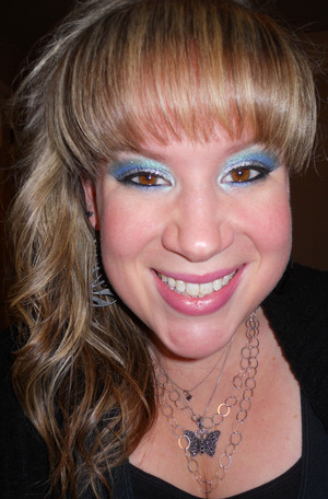 Used Glamour Doll Eyes' blues and silvers and Sugar Pill's Lumi