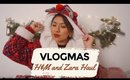VLOGMAS HOLIDAY VLOG H&M AND PRETTY LITTLE THING HAUL