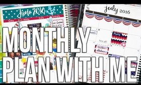 Erin Condren Life Planner Neutral Monthly Plan with Me | July 2016