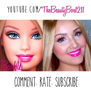 Barbie makeup tutorial on my Youtube: TheBeautyBox1211 :)