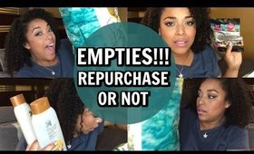 TOSS or FLOSS ??? | SEPTEMBER 2016 BEAUTY EMPTIES || NaturallyCurlyQ