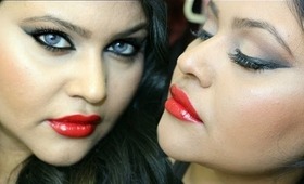 Valentine's Day Look: Black & Brown Soft Smokey Eye and Red Lips Tutorial