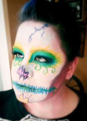 Face paint practice. Not everything was perfect but I liked the overall effect