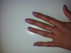 Purple Glitter Nails. Made by "Nails in the City" in Frankfurt, Germany