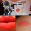 Coral orange DIY lipstick