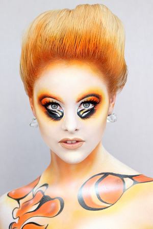 IMATS Vancouver 2012 'Battle of the Brushes' winning Clown Fish-inspired look by Blanche Macdonald graduate Catlyn Jeong.