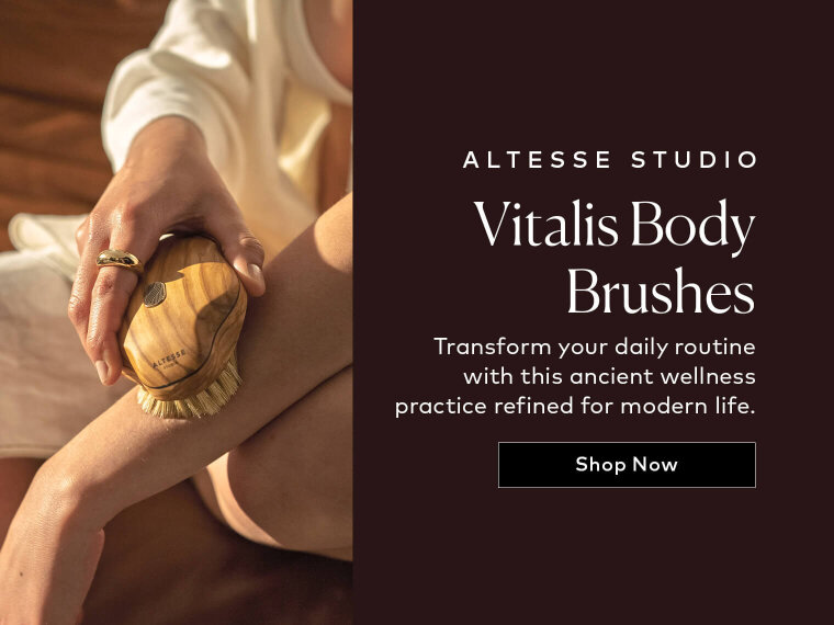 The Altesse Studio Vitalis Body Brushes combine centuries-old lymphatic drainage techniques with expert craftsmanship to deliver results in just 5 minutes a day. Shop them here at Beautylish.com