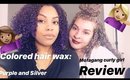 Temporary Color Hair Wax on Naturally Curly Hair: Mofajang Demo & Review (Purple & Silver)