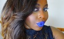 Neutral Eyes Makeup With Blue Lips