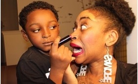 Not my boyfriend or my husband but, My SON does my make-up| Fall Makeup Tutorial