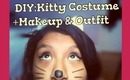 DIY: Kitty Costume + Hair,Makeup & Outfit