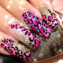 Gold Glitter And Pink Leopard 