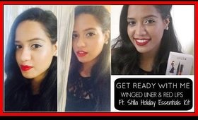 GET READY WITH ME // WINGED LINER AND RED LIPS