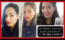 GET READY WITH ME // WINGED LINER AND RED LIPS