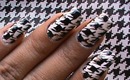 Houdstooth Nails - Pattern Nail Art Designs tutorial DIY step by step Video nail polish ideas