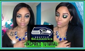 SUPER BOWL INSPIRED MAKEUP TUTORIAL! #Seahawks