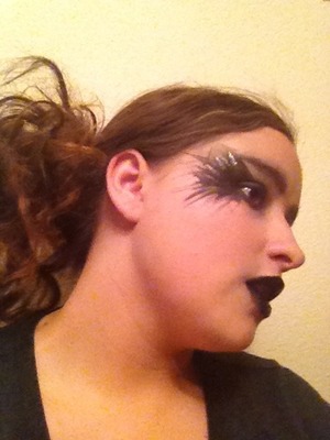 This look was done as stage makeup based off of Edgar Allen Poe's the raven. It was fairly easy to do. Tutorial upon request.
