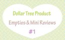 Dollar Tree Product Empties/Reviews #1 | 2015 [PrettyThingsRock]