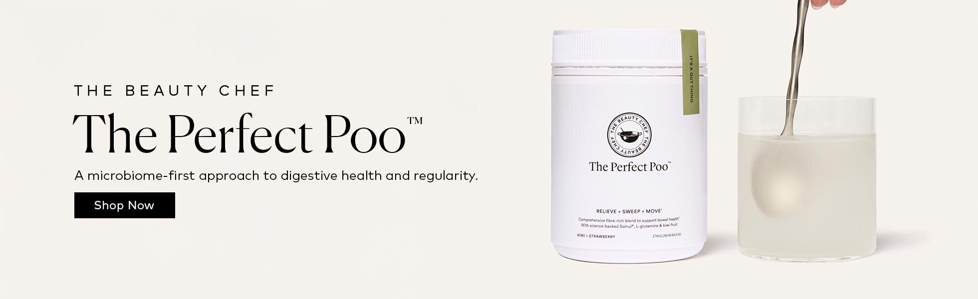 This isn’t your average fiber supplement. This comprehensive blend nourishes your microbiome while promoting healthy, regular bowel movements. Shop The Beauty Chef The Perfect Poo on Beautylish.com