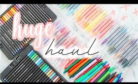 HUGE Pen Haul &Swatching over 100 pens/markers [Roxy James] #Arteza #penhaul #stationeryhaul #haul